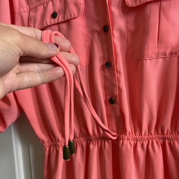 Cute coral dress in size L - Picture 3 of 7